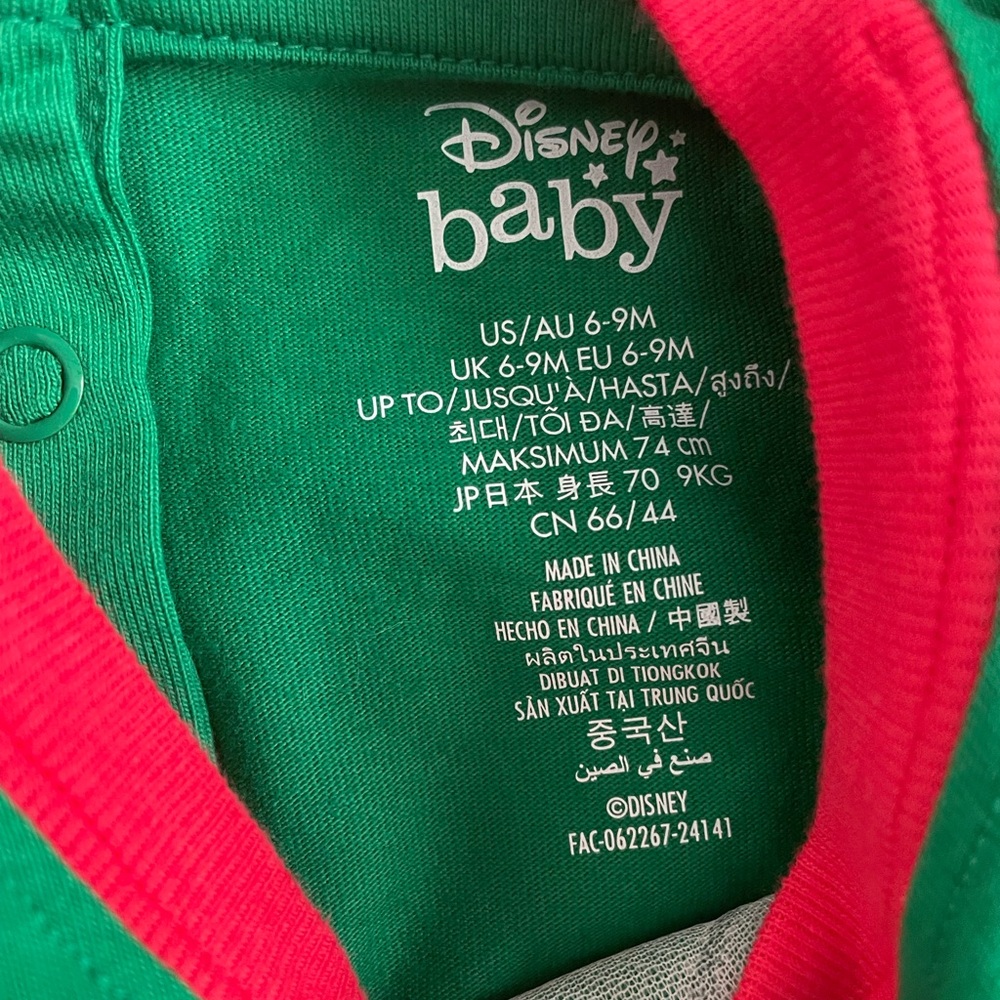 NEW Walt Disney Parks Infant &‎ Toddler Mickey Mouse Elf Pajamas w/ Ears Hat - Picture 12 of 12